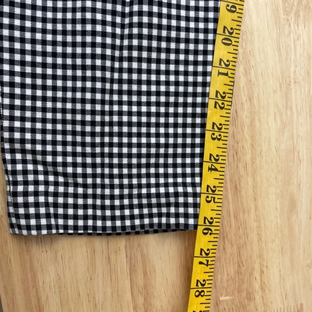 MICHAEL Michael Kors Gingham Cropped Pants Women's Size 14 Black White Check